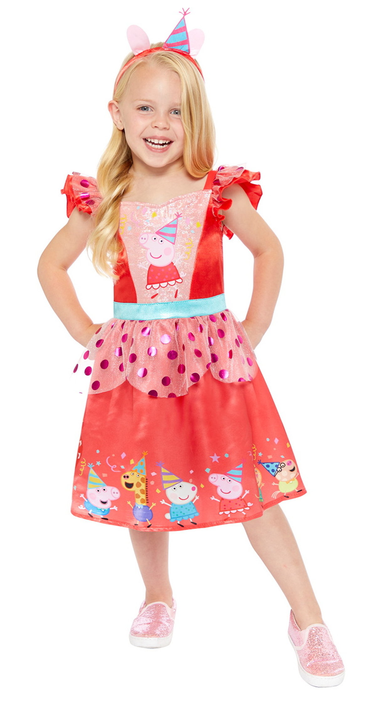 Official Licensed Peppa Pig Party Dress Costume - Age 4 to 6 Years