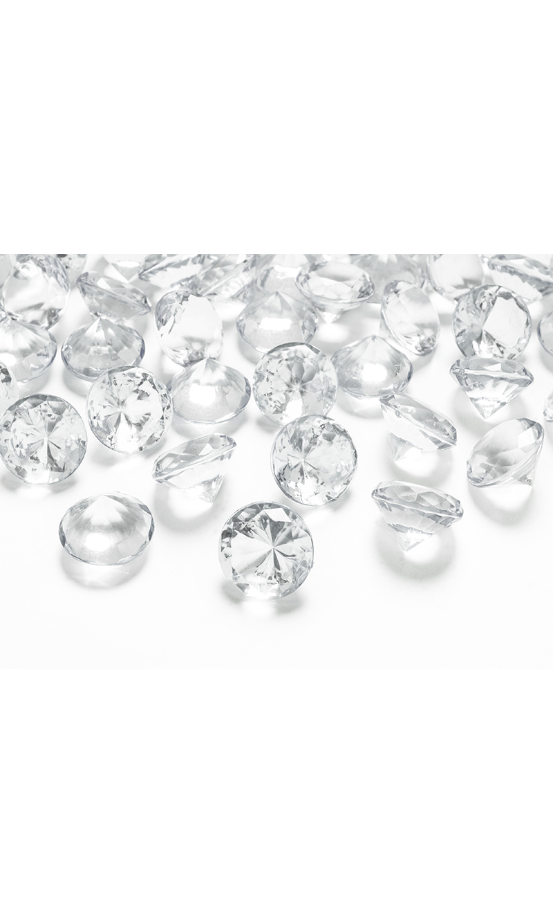Diamond Confetti, Colourless, 20mm (1pkt / 10pc)