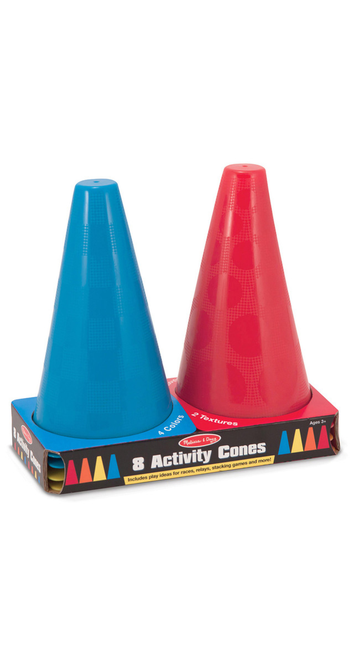 Activity Cones 8 pcs - 4 colours (23 x 14 x 14 cm)