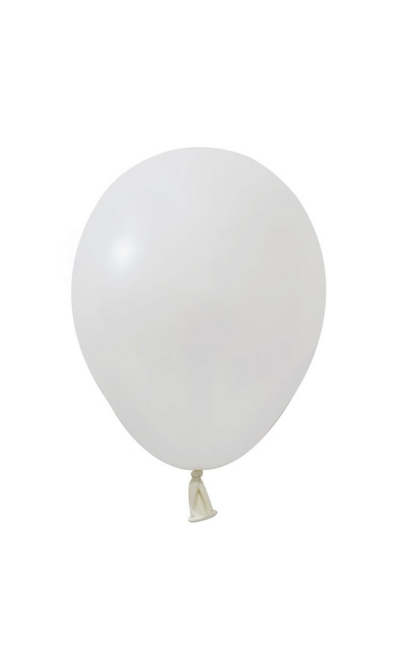 Balonevi Pastel White Latex Balloon 5 Inch - 100pcs