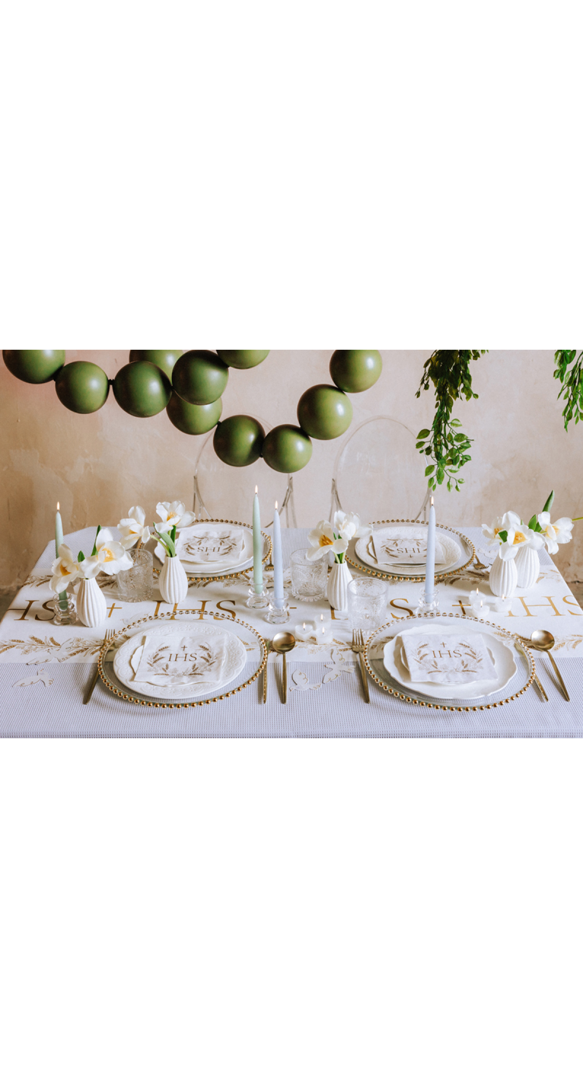 Holy Communion Table Runner IHS, Nonwoven Fabric, 40x500cm - Image 5
