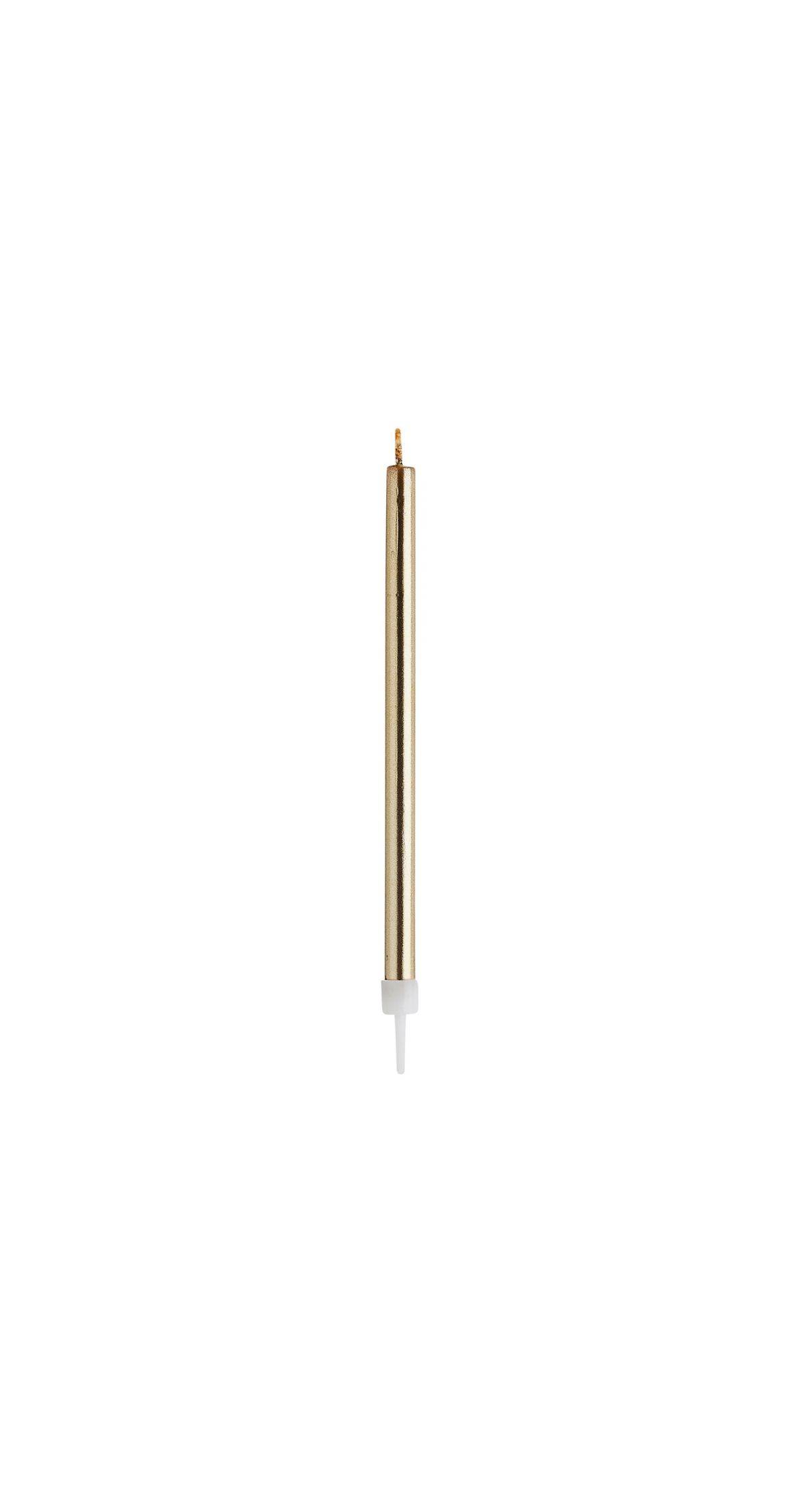 Gold Skinny Candles & Holders 95mm (12pk) - Image 2
