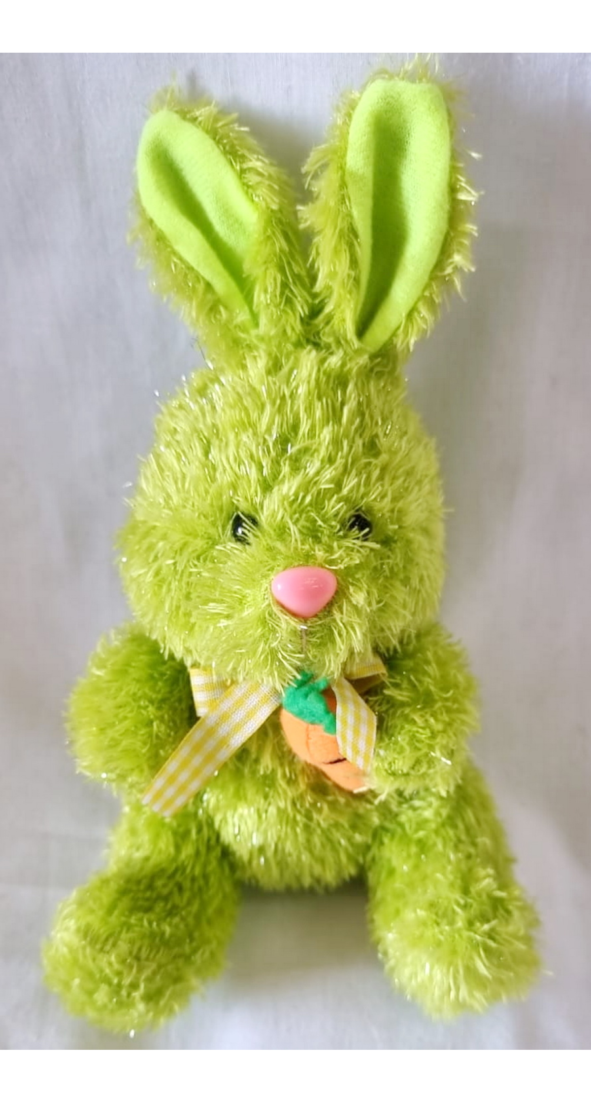 Mini Cute Rabbit With Carrot Assorted Colors - 21x13cm - Image 2