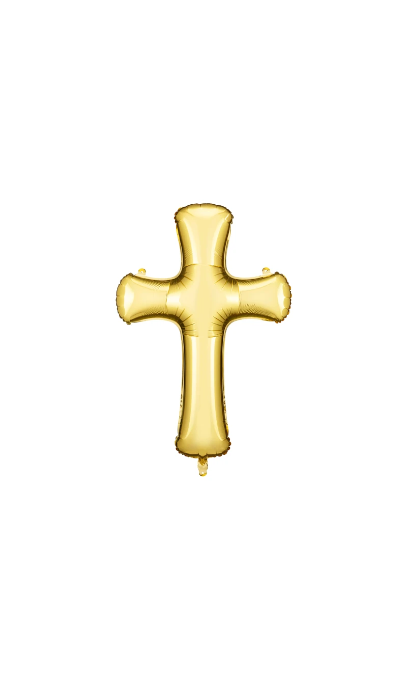 Cross Gold Foil Balloon - 103.5 x 74.5cm