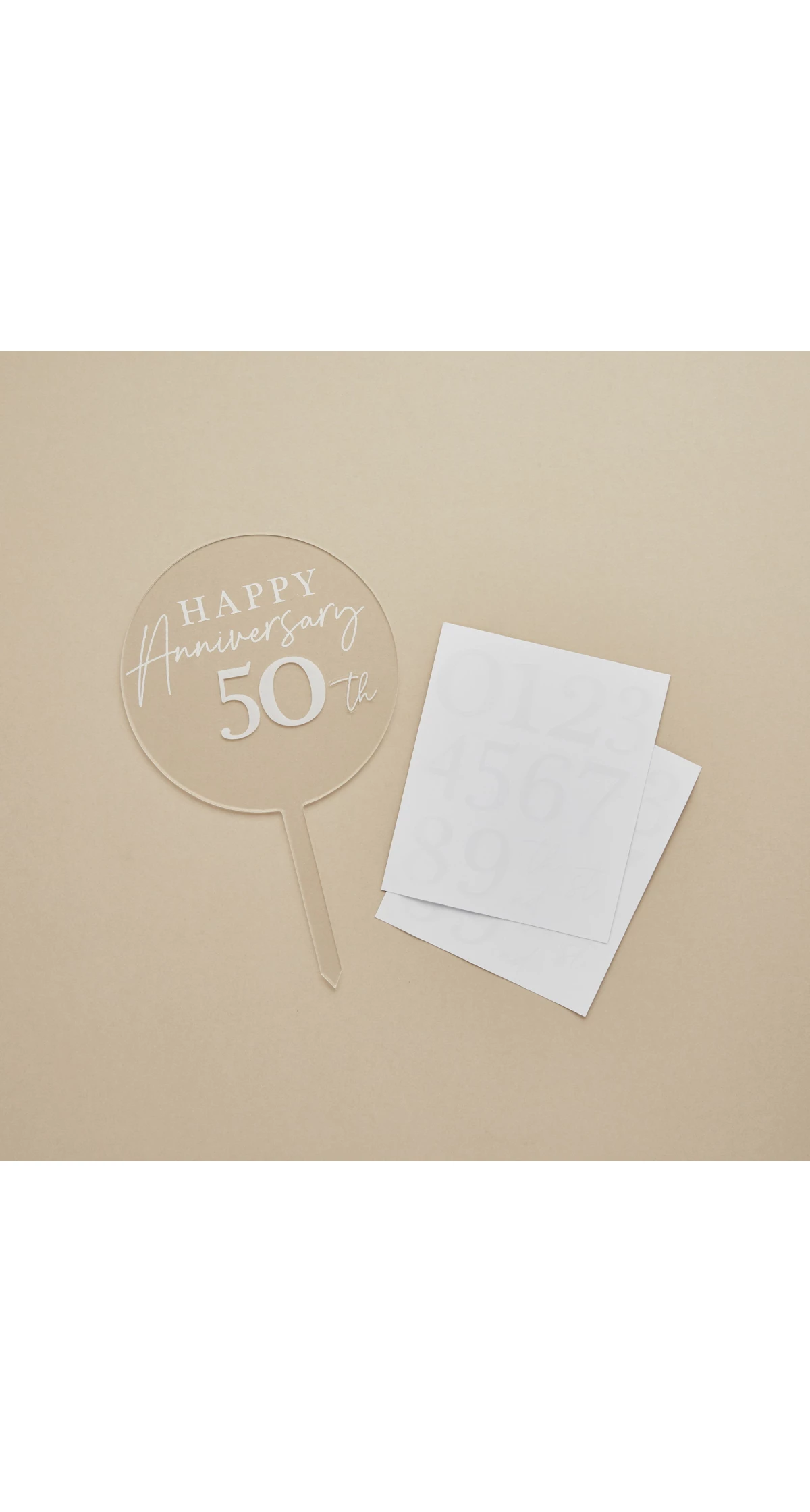 Anniversary Personalised Acrylic Cake Topper (Add Any Age)