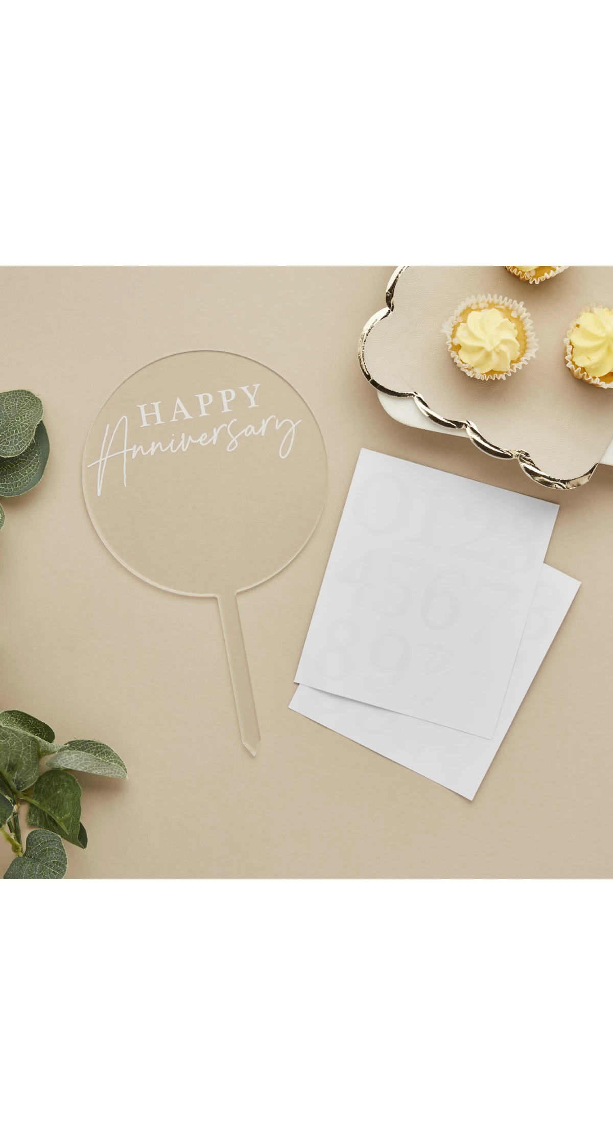 Anniversary Personalised Acrylic Cake Topper (Add Any Age)