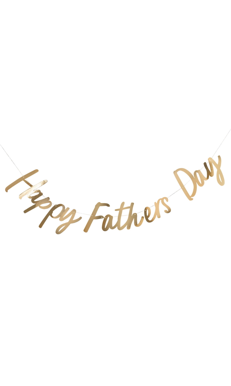 Gold Happy Father's Day Card Banner 2M