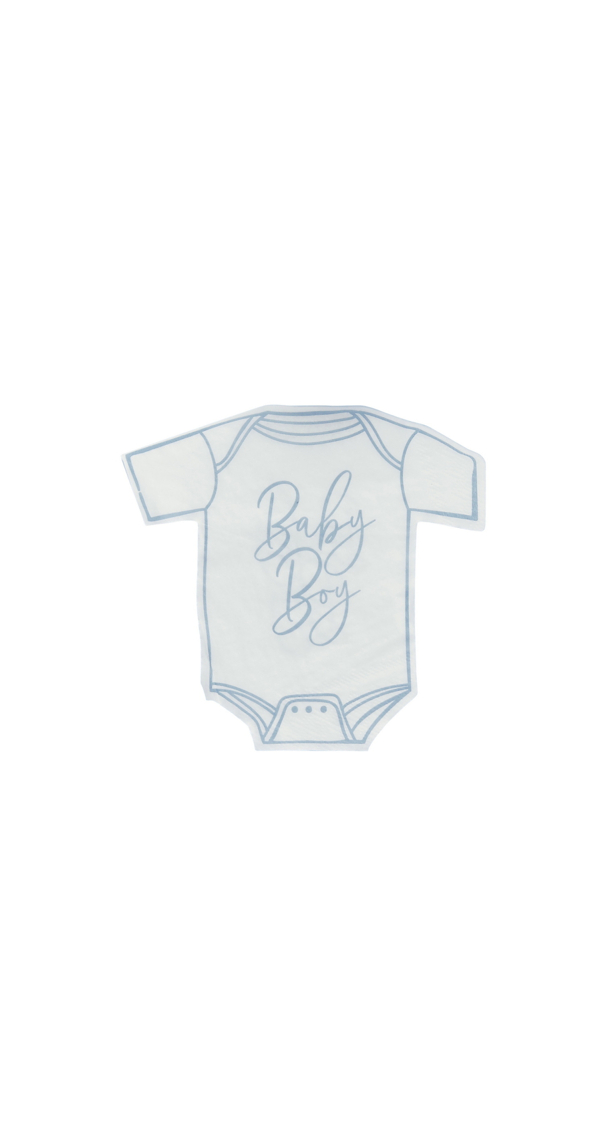 Blue Baby Boy Babygrow Paper Napkins 16Pcs