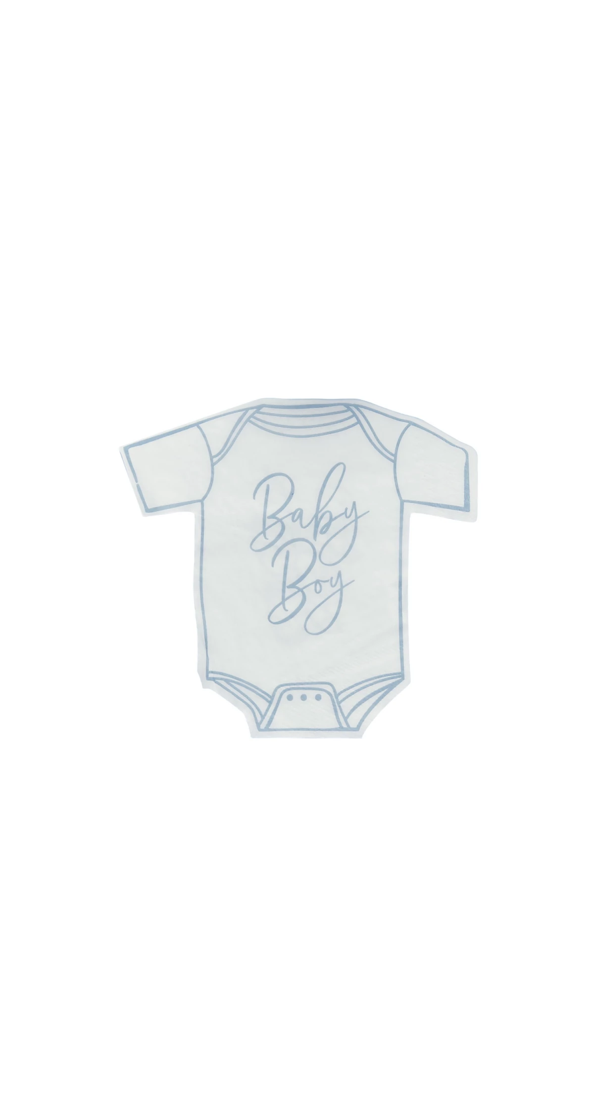 Blue Baby Boy Babygrow Paper Napkins 16Pcs