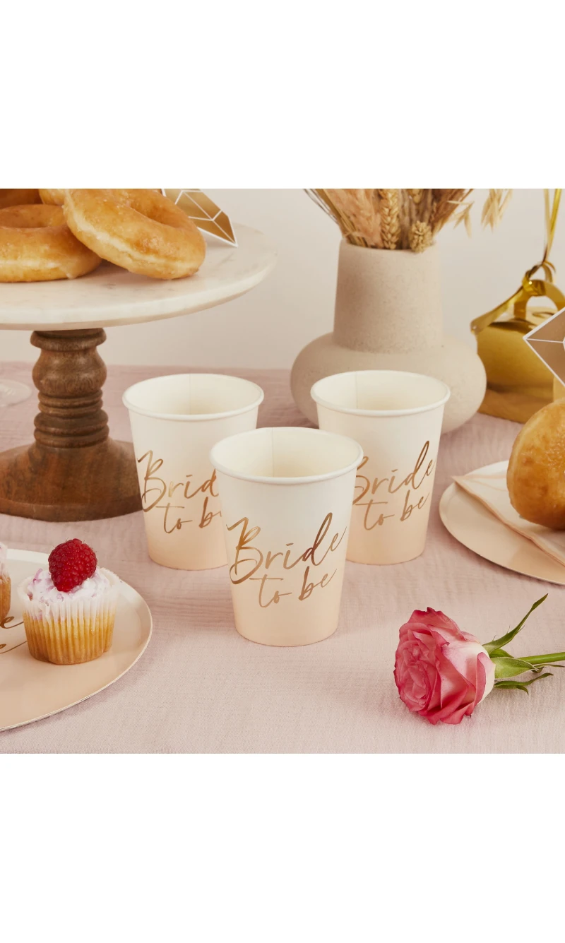 Bride To Be Paper Cups 8 pcs