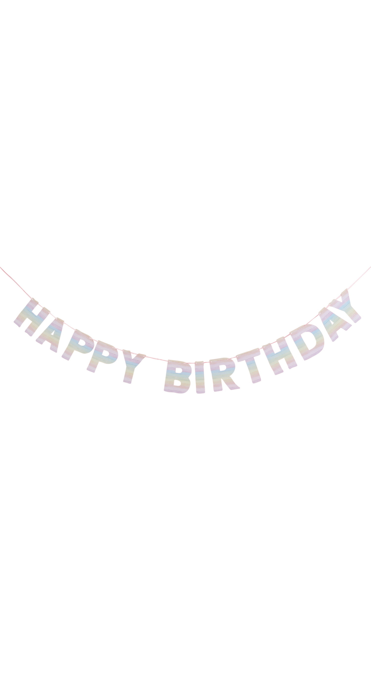 Eco Rainbow Happy Birthday Card Banner 2M