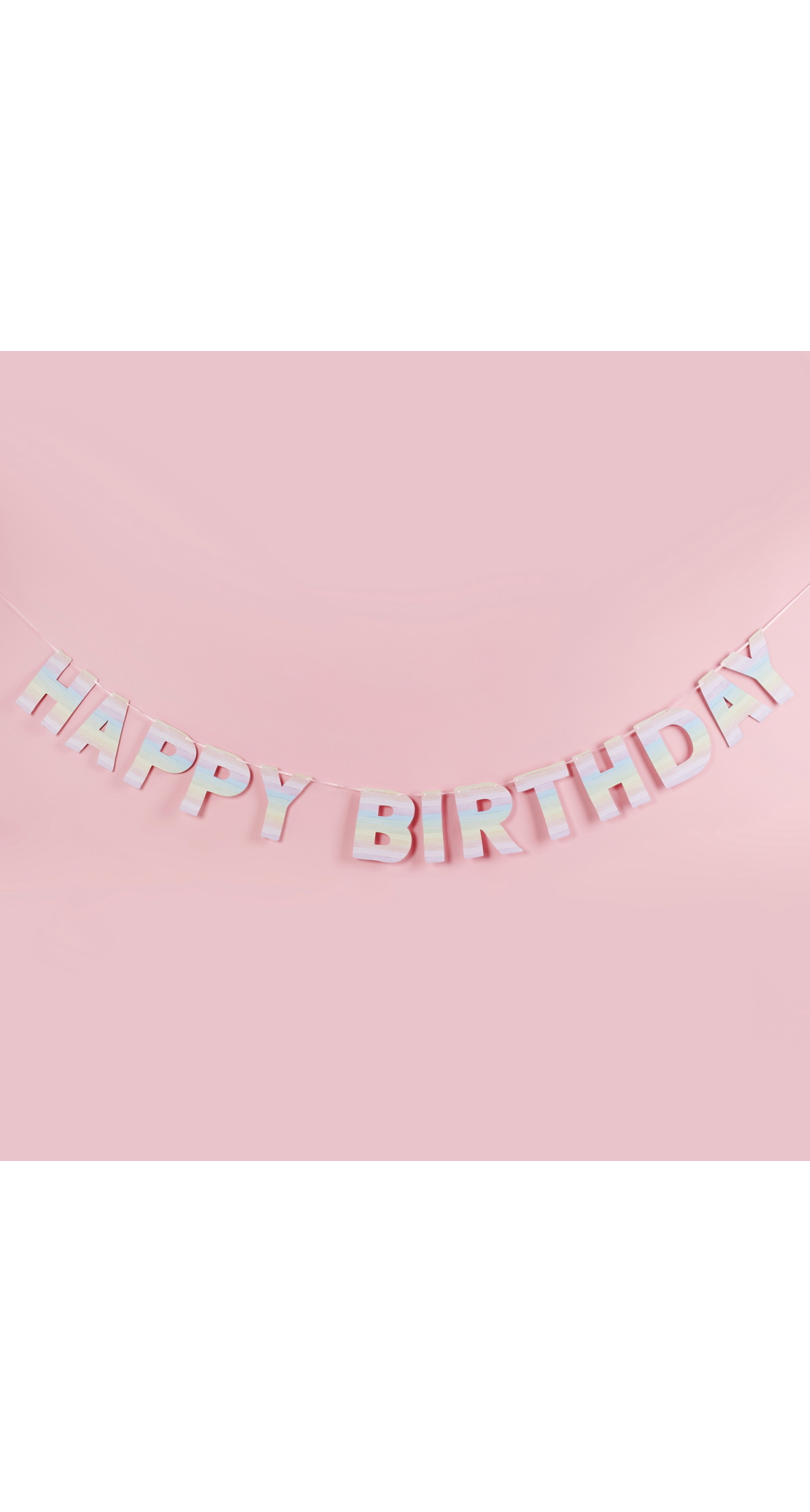 Eco Rainbow Happy Birthday Card Banner 2M