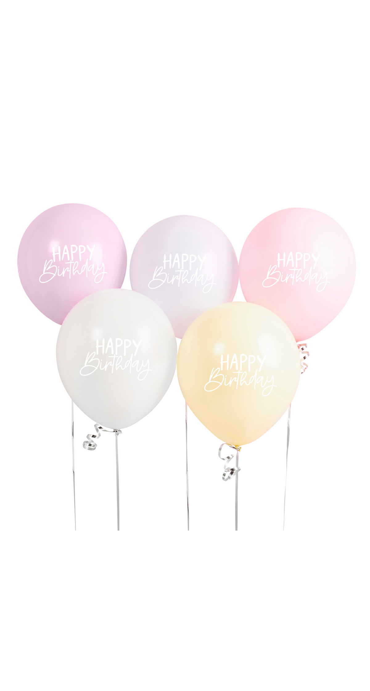 Eco Rainbow Happy Birthday 12 Inch Latex Balloon 5 pcs
