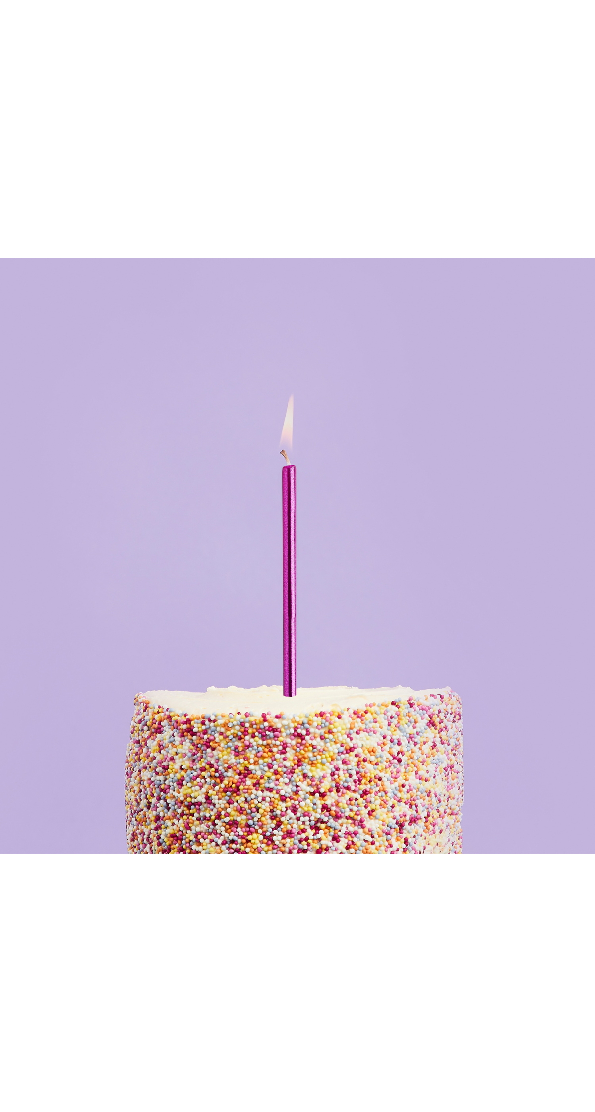 Hot Pink Skinny Candles With Holders 12pk (H)95mm