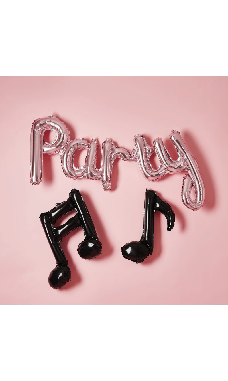 Rose Gold Party Musical Note 14 Foil Balloon Garland