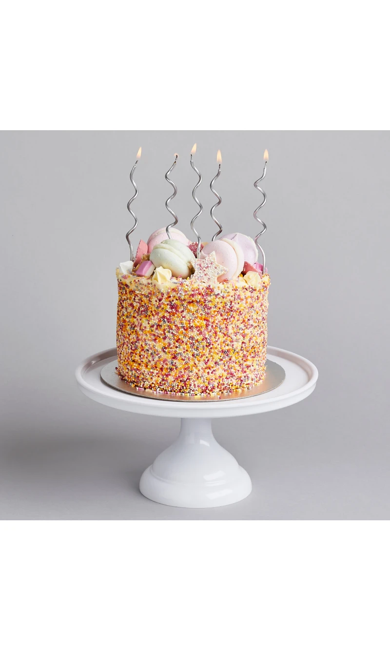 Silverver Curly Candles 12pk