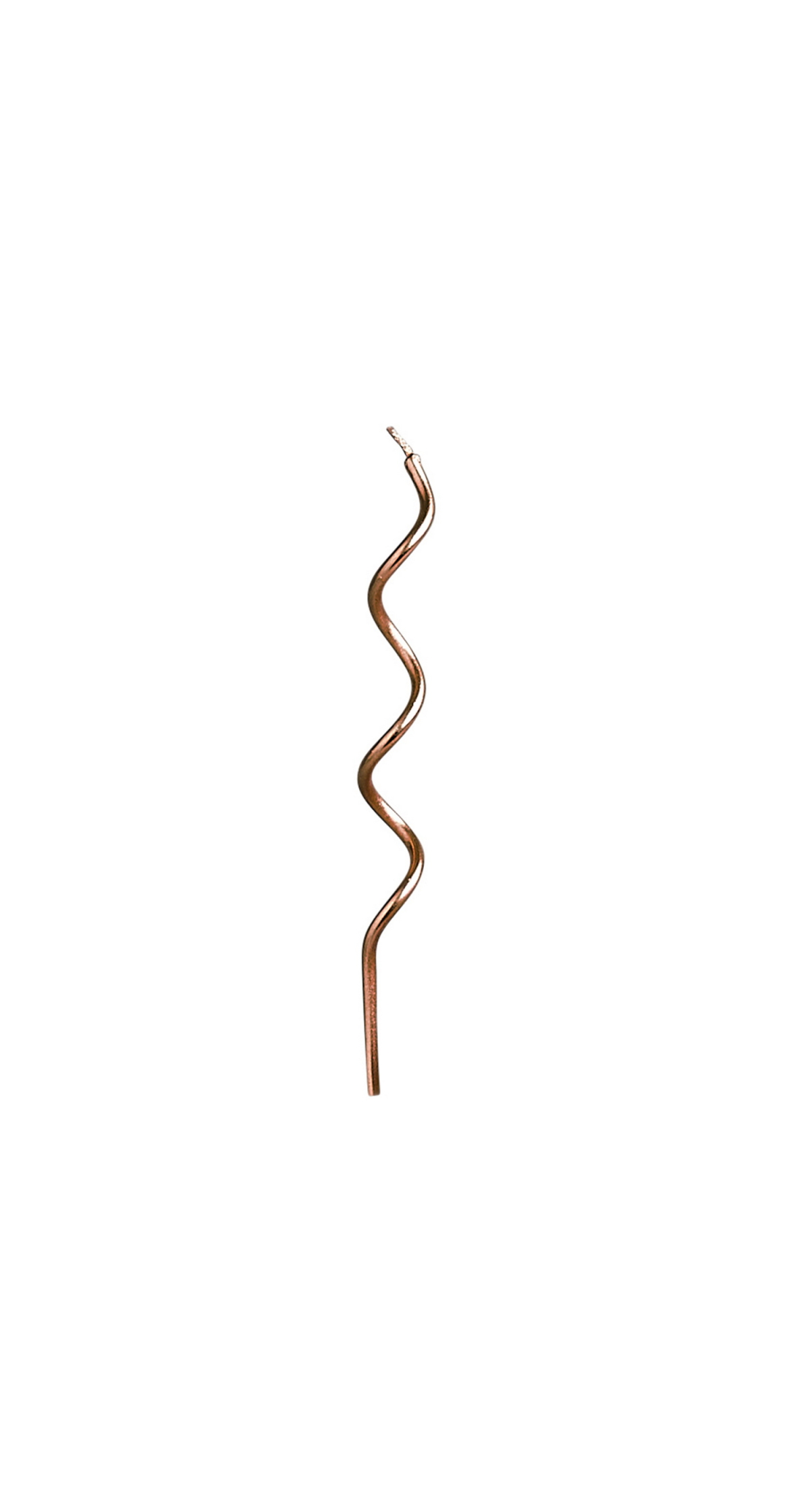 Rose Gold Curly Candles 12pk