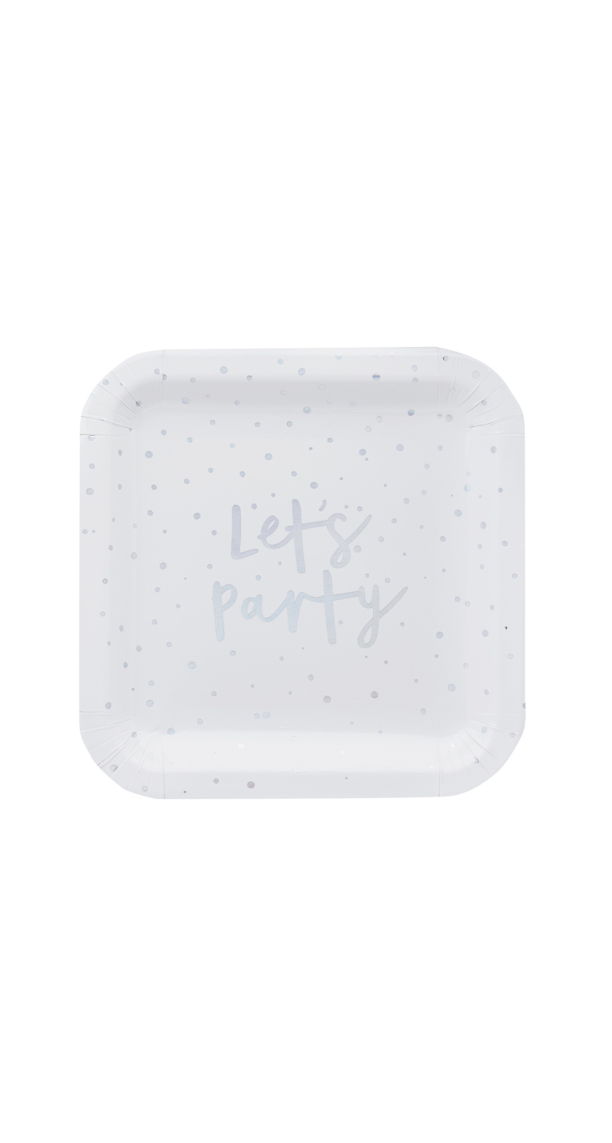 Iridescent Let's Party Paper Plates 8 pcs - Image 2
