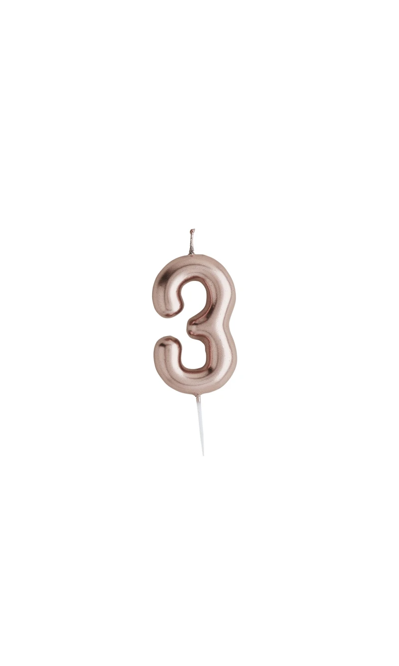 Rose Gold No.3 Candle (H)90x(W)35mm