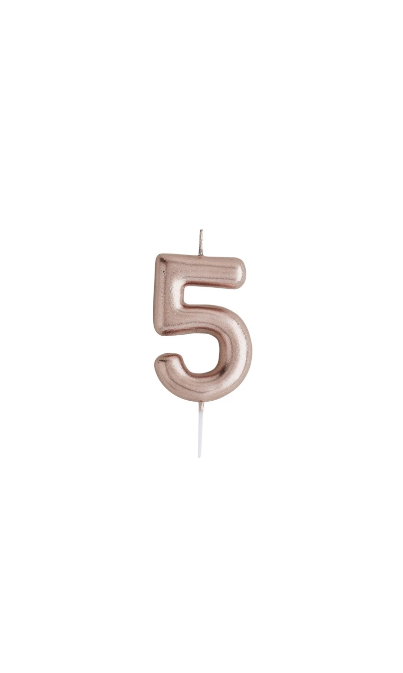 Rose Gold No.5 Candle (H)81x(W)39mm
