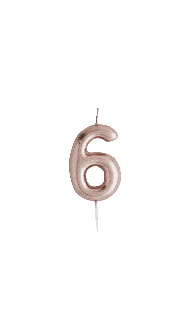Rose Gold No.6 Candle (H)85x(W)41mm