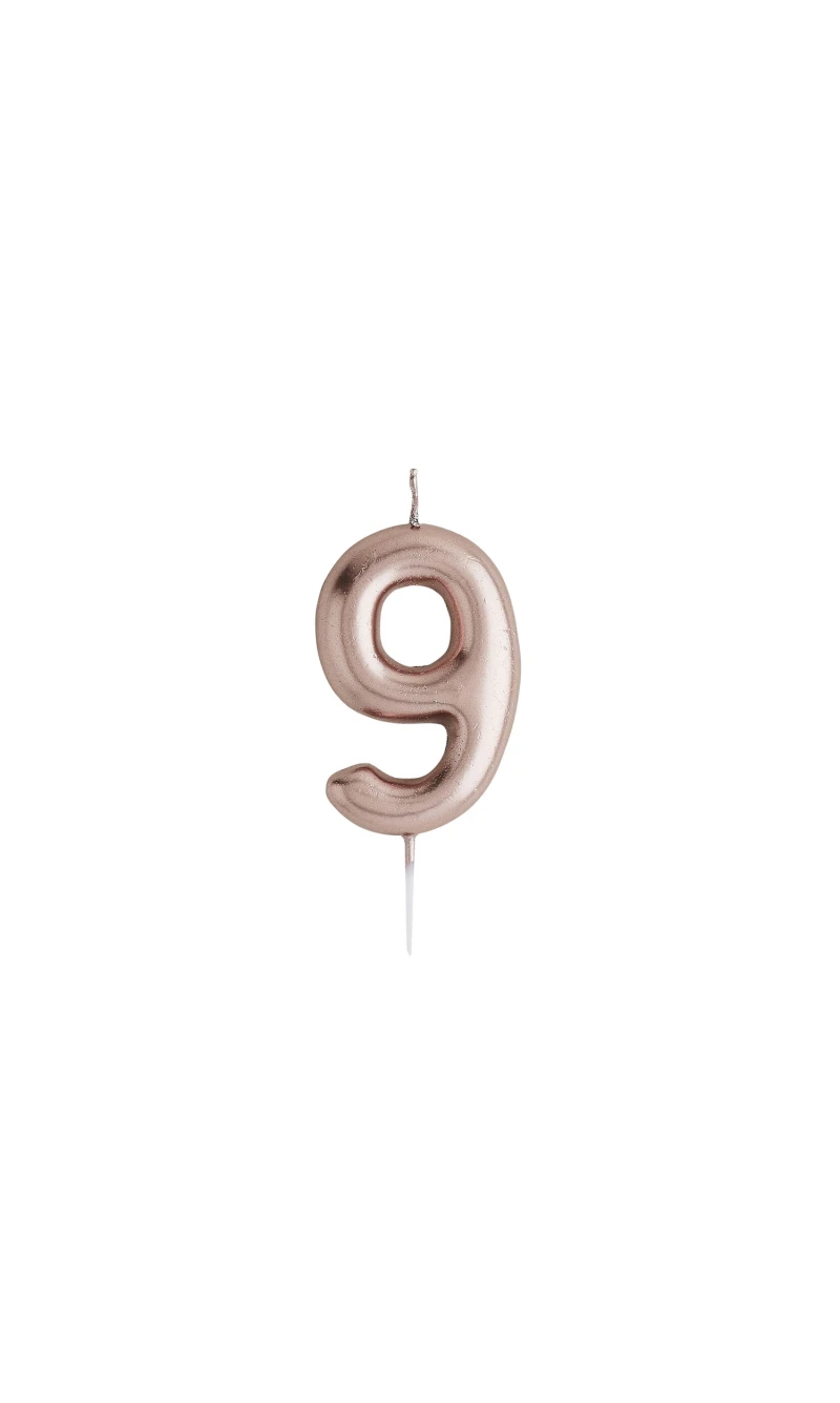 Rose Gold No.9 Candle (H)87x(W)39mm