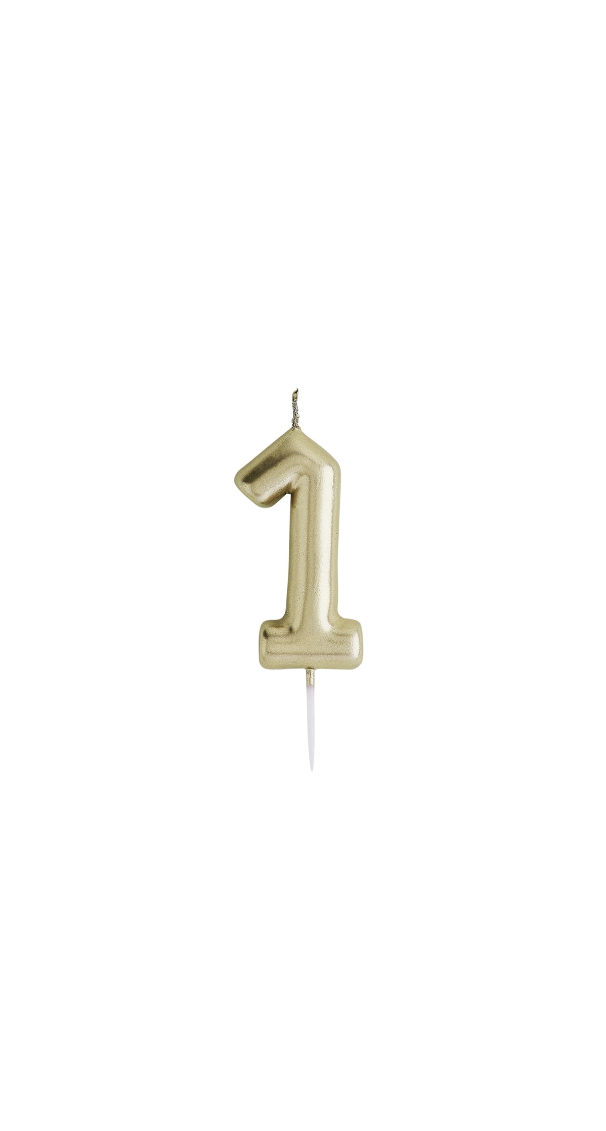 Gold No.1 Candle (H)84x(W)40mm