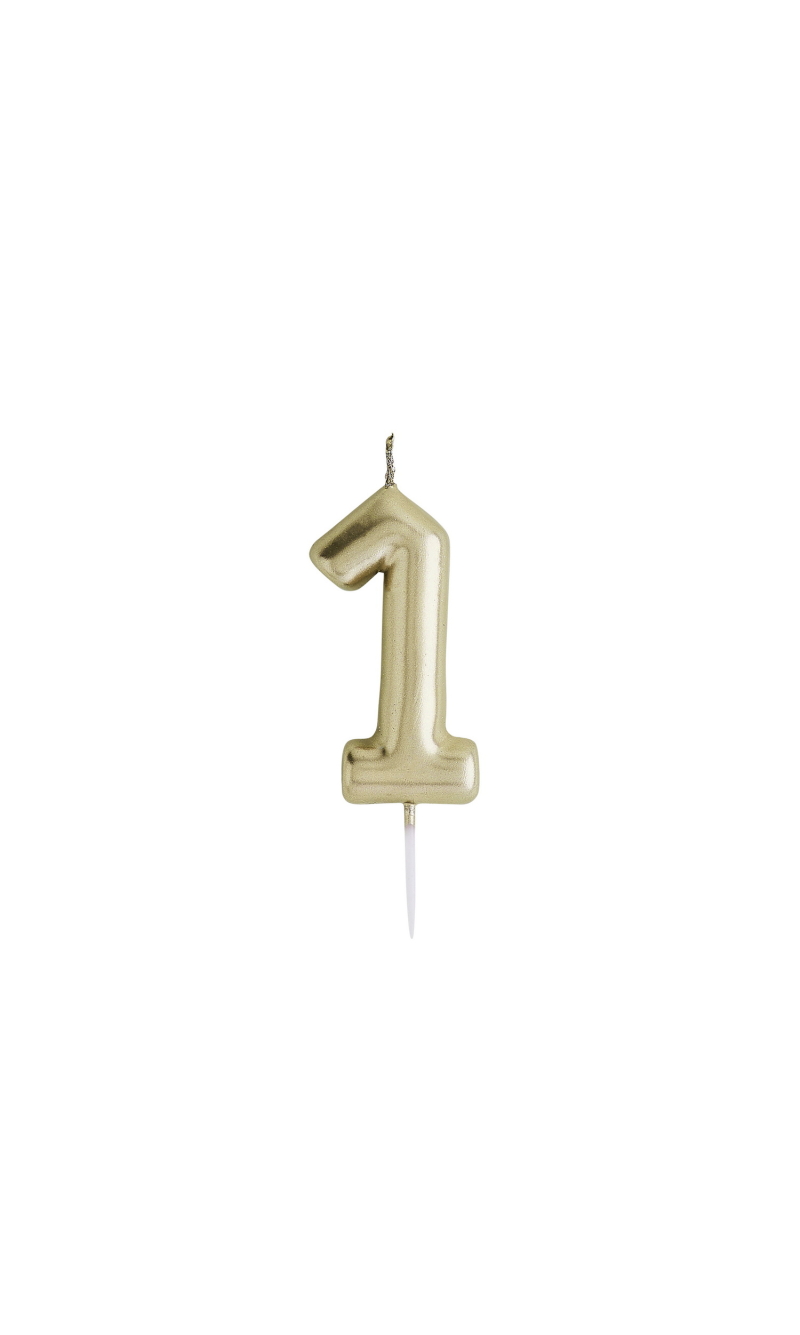 Gold No.1 Candle (H)84x(W)40mm