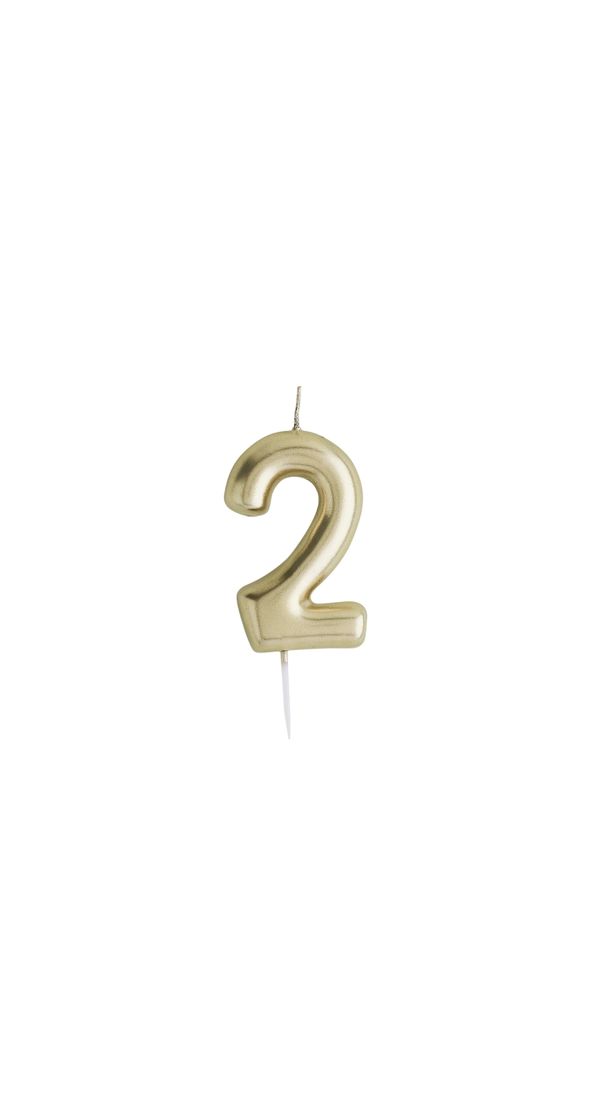 Gold No.2 Candle (H)84x(W)40mm