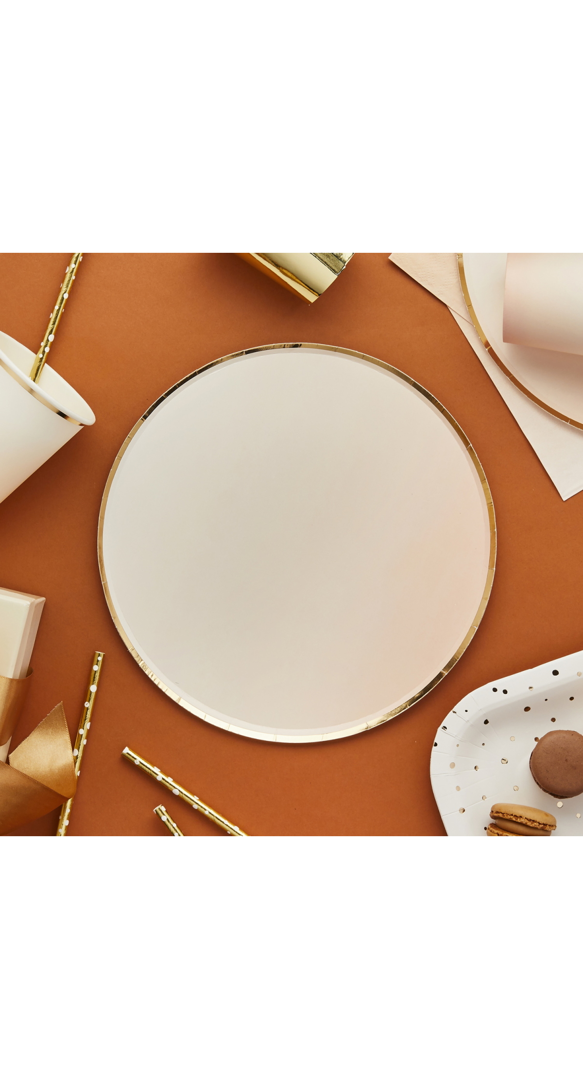 Gold & Peach Ombre Paper Plates 8pk