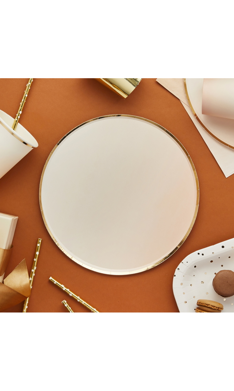 Gold & Peach Ombre Paper Plates 8pk