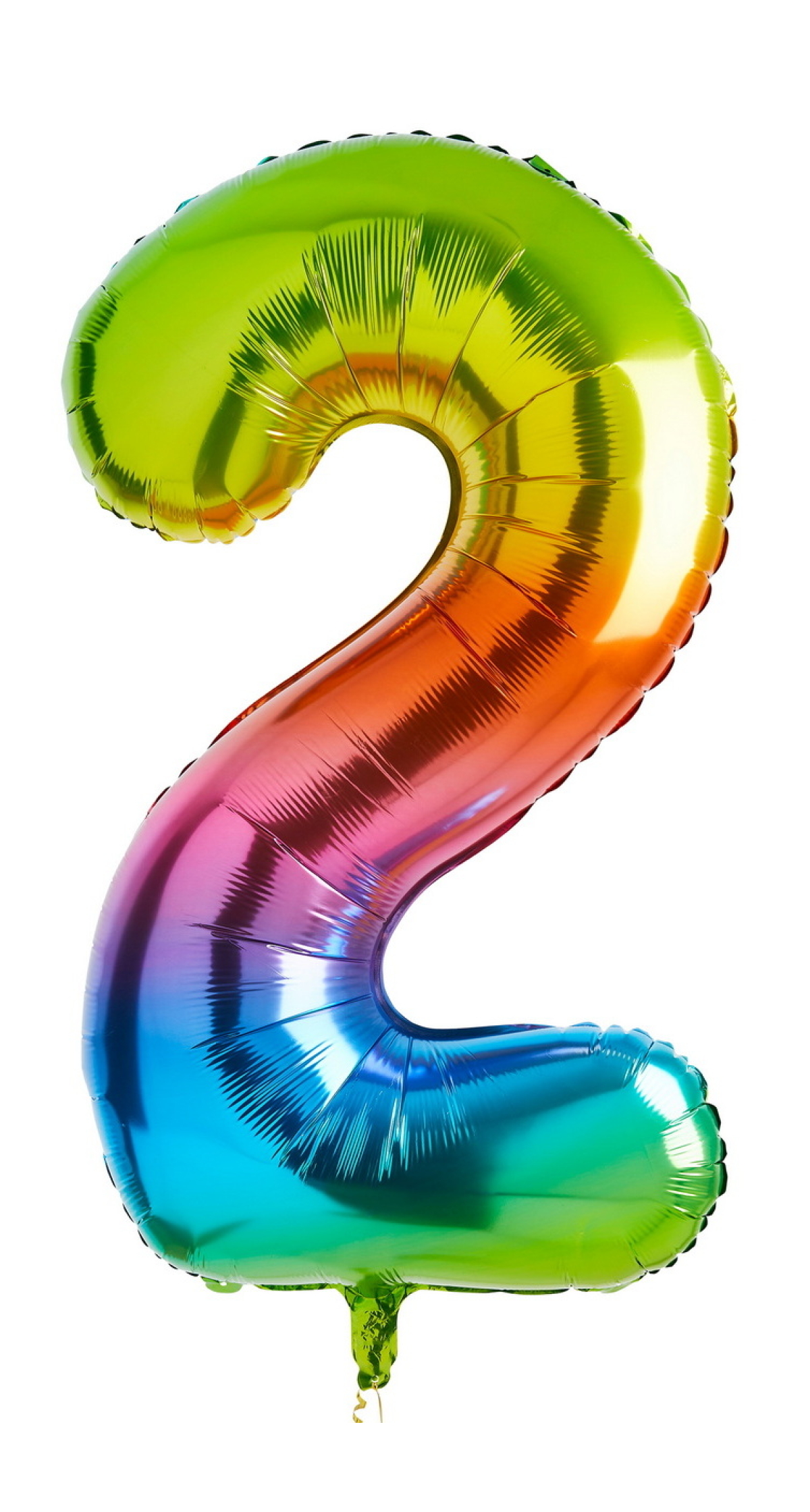 34 Inch Foil Balloon Number 2 – Rainbow