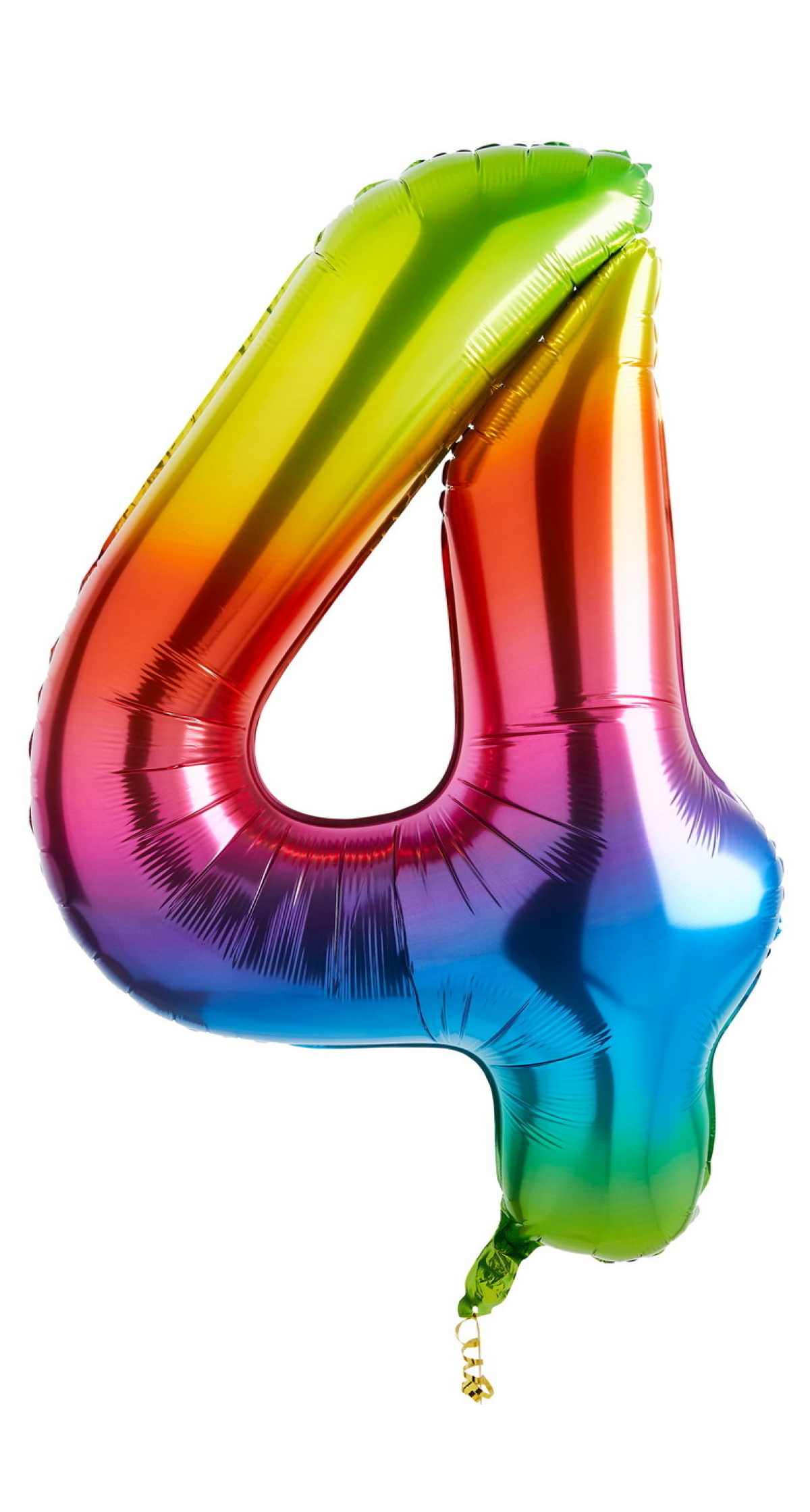 34 Inch Foil Balloon Number 4 – Rainbow