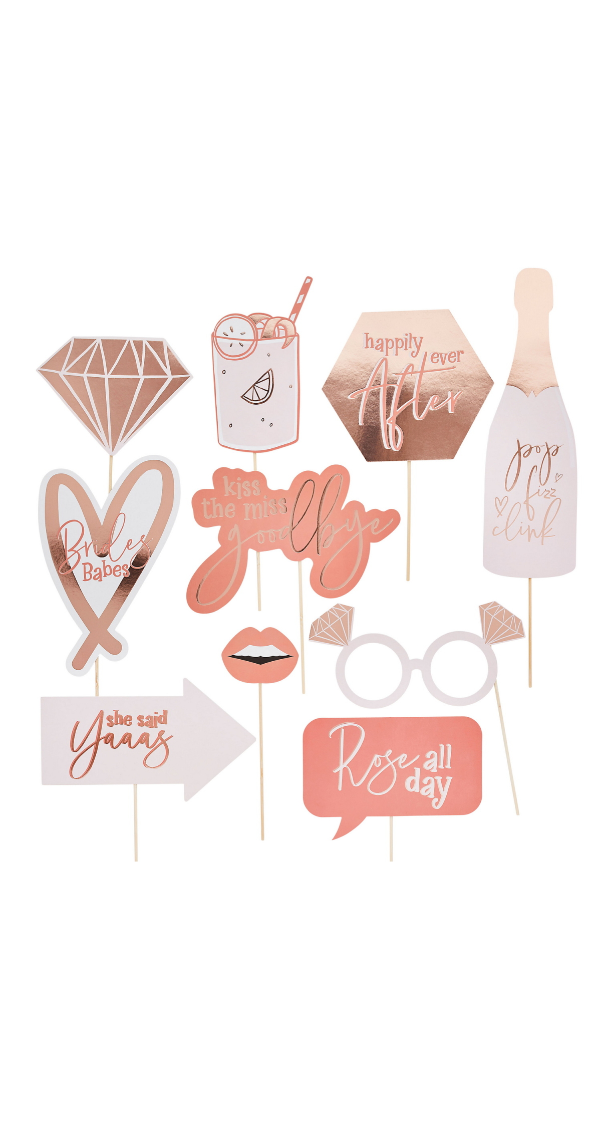 Hen Party Photo Booth Props 10pk - Image 2