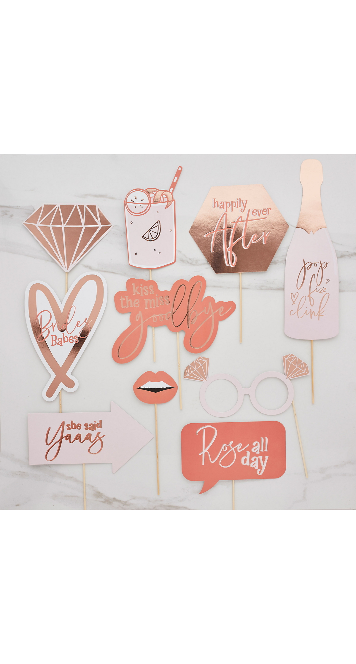 Hen Party Photo Booth Props 10pk