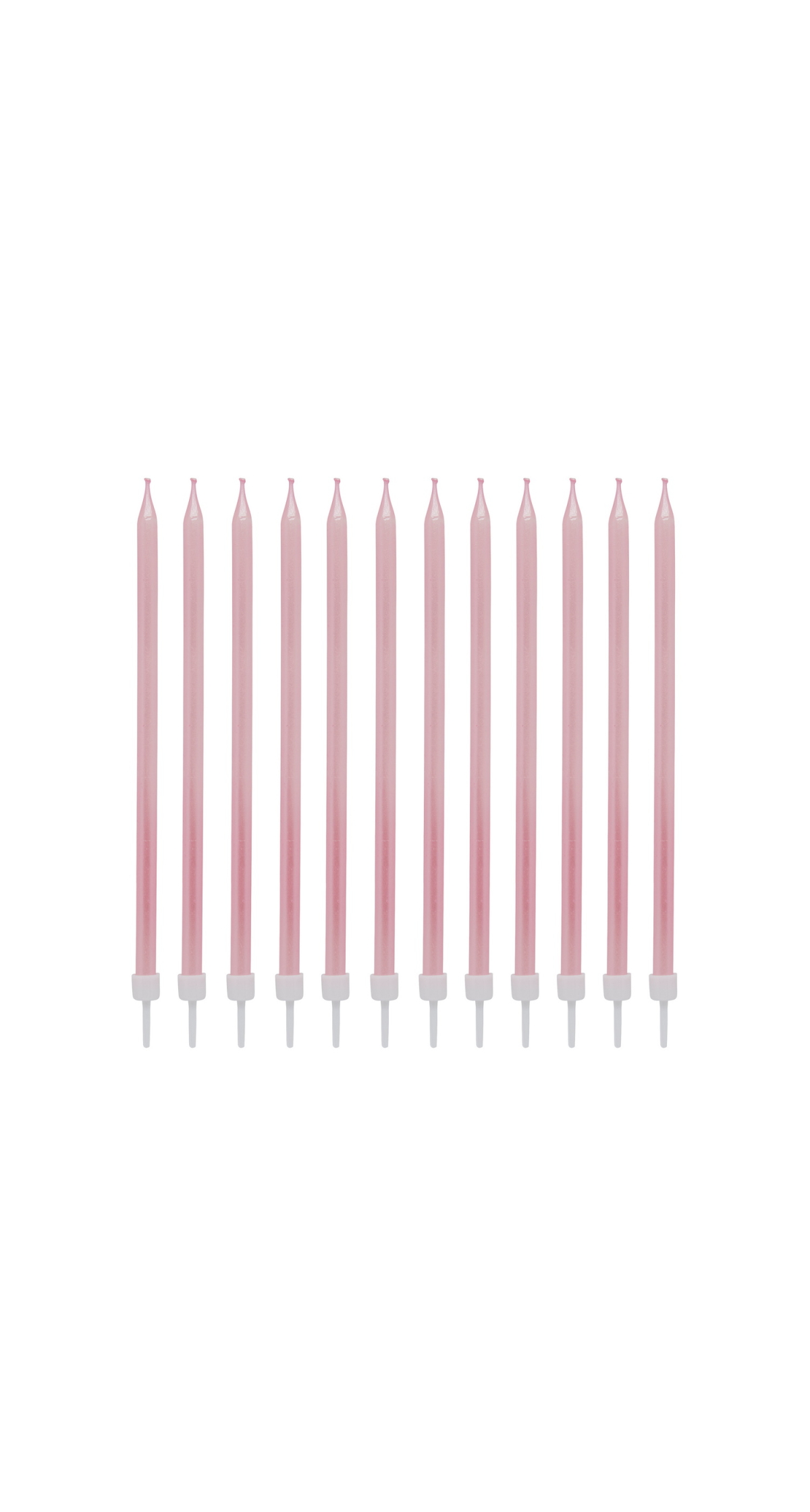 Pink Tall Skinny Wax Candles 12 Pack