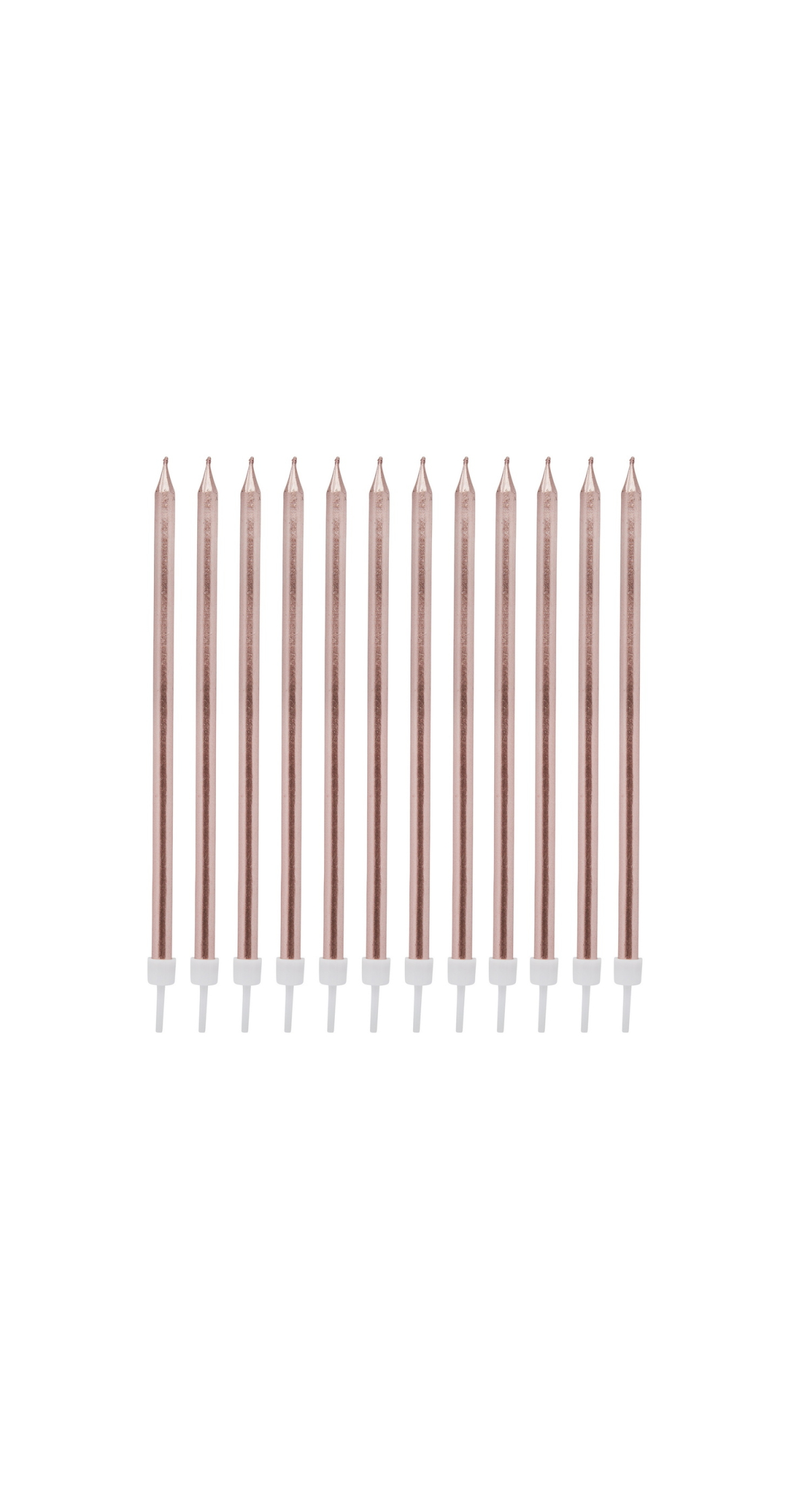 Rose Gold Tall Skinny Wax Candles 12 Pack