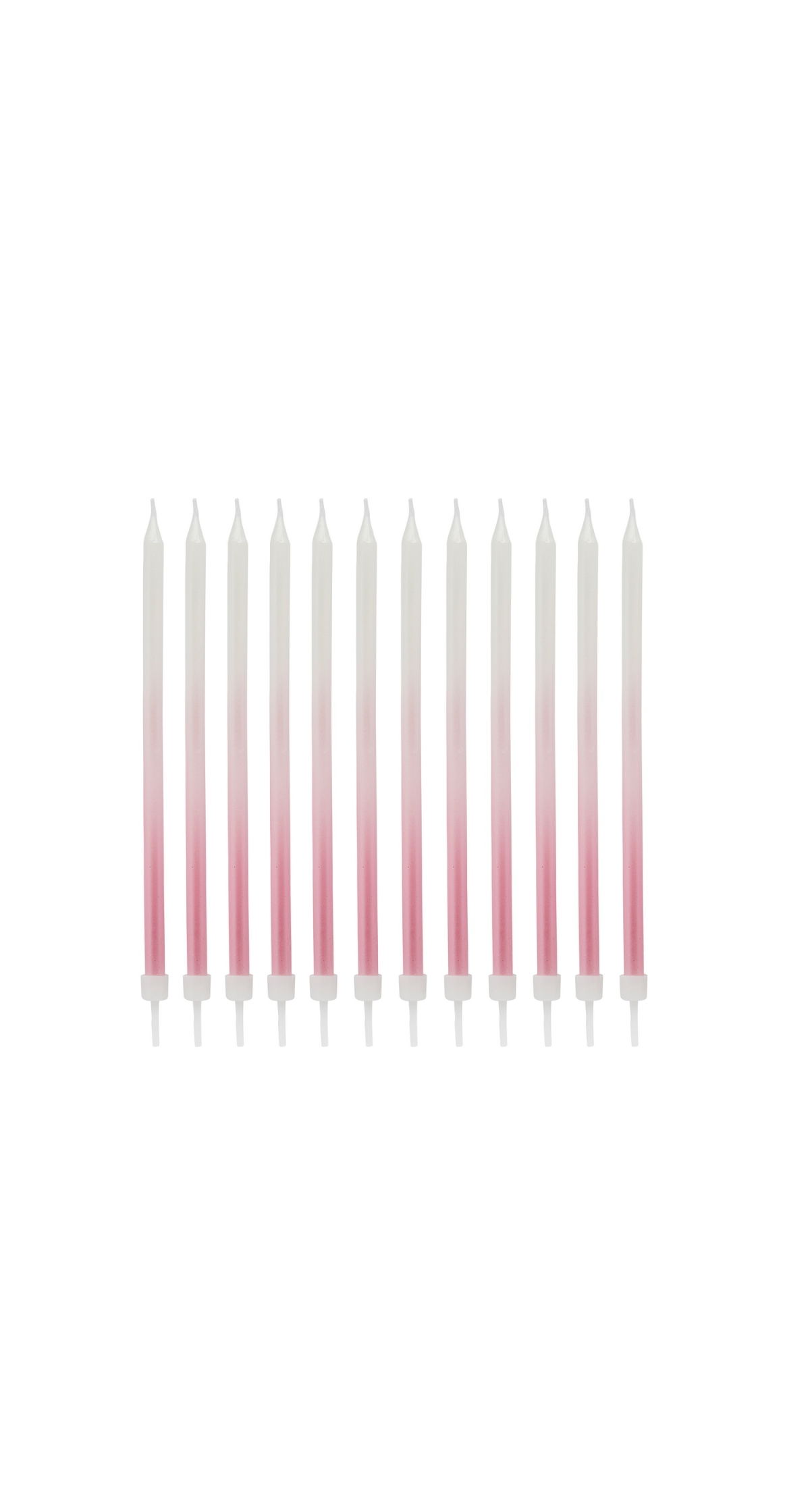 Pink Ombre Tall Skinny Wax Candles 12 Pack