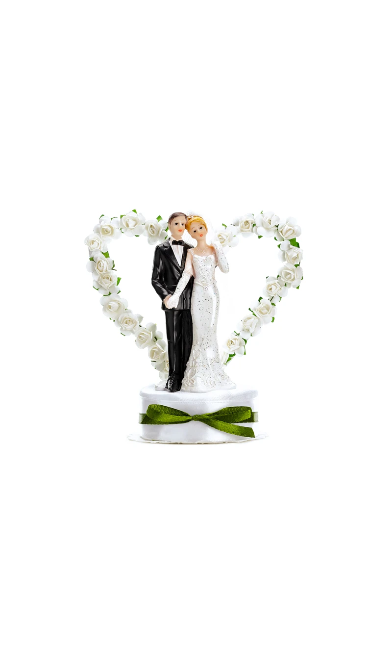 Cake Topper Newly-Weds White 16cm