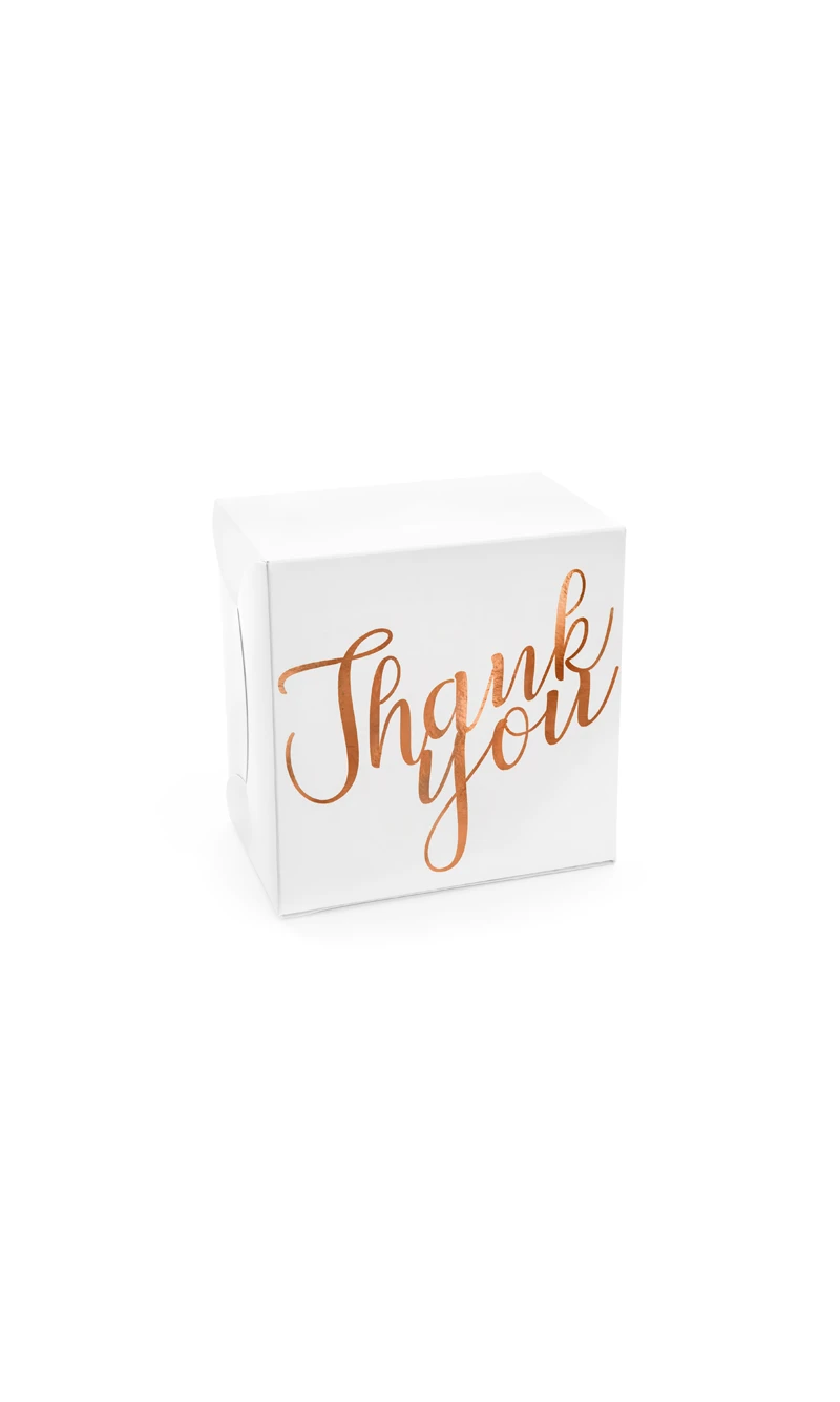 Decorative Cake Boxes - Thank You Rose Gold - (1pkt / 10pc)