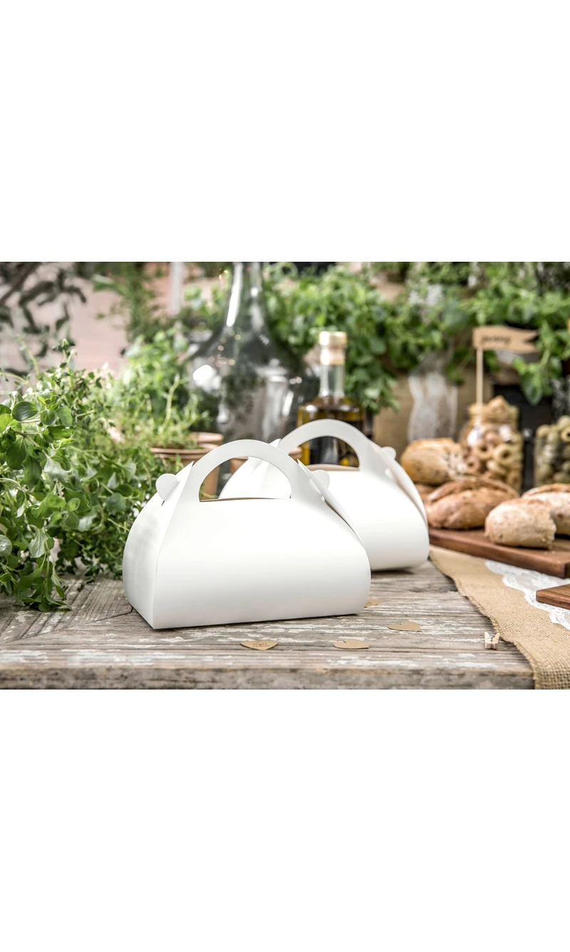 Decorative Cake Boxes White 16x8.5x9.5cm. (1pkt / 10pc)
