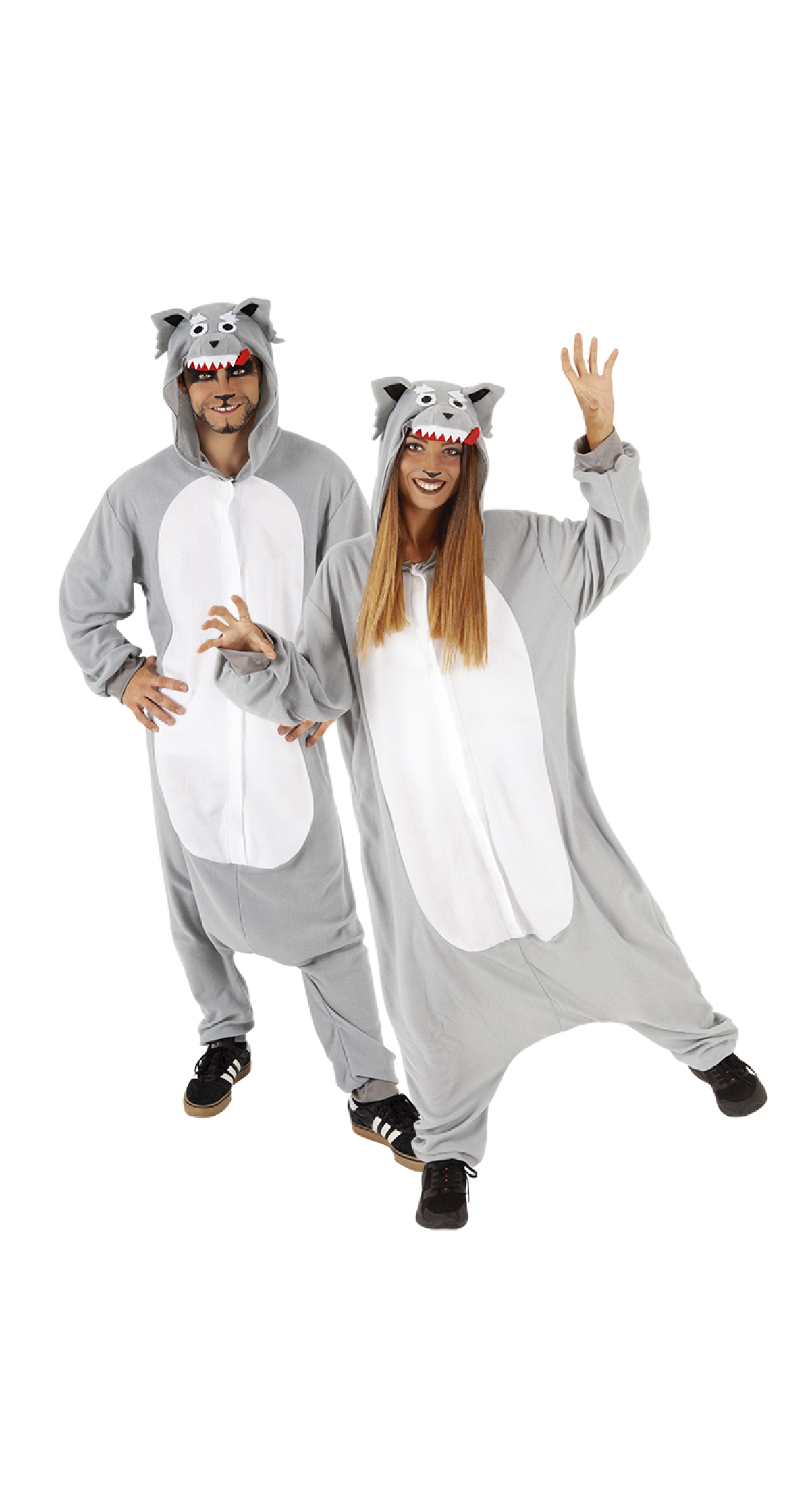 Wolf Onesie Costume - Adult Size Standard