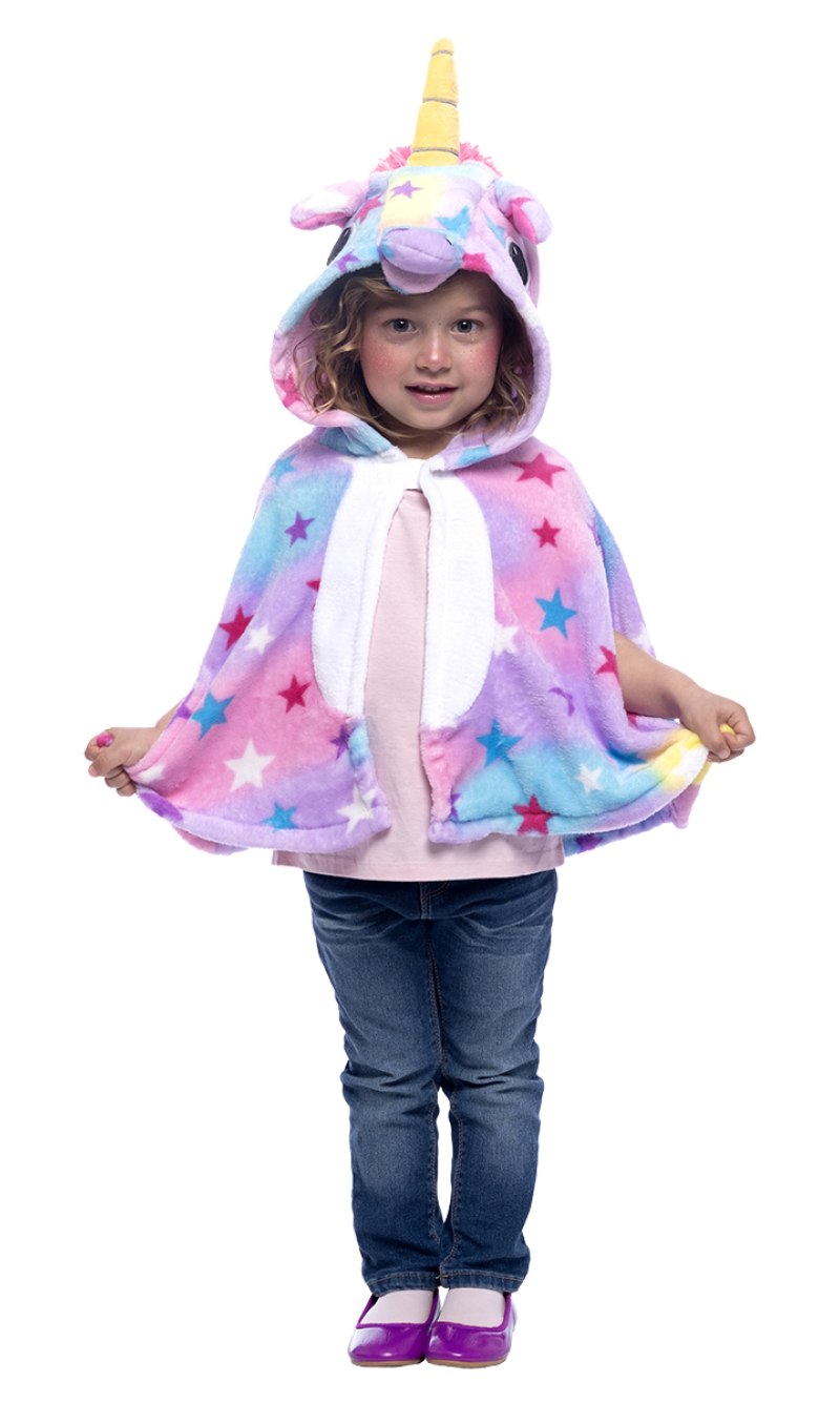 Super Unicorn Costume Cape & Hood - Age 2 to 3 Years