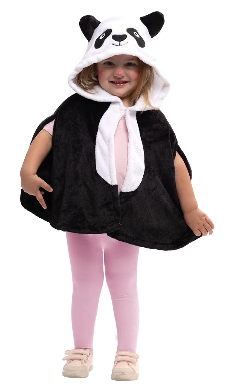 Super Panda Costume Cape & Hood - Age 2 to 3 Years