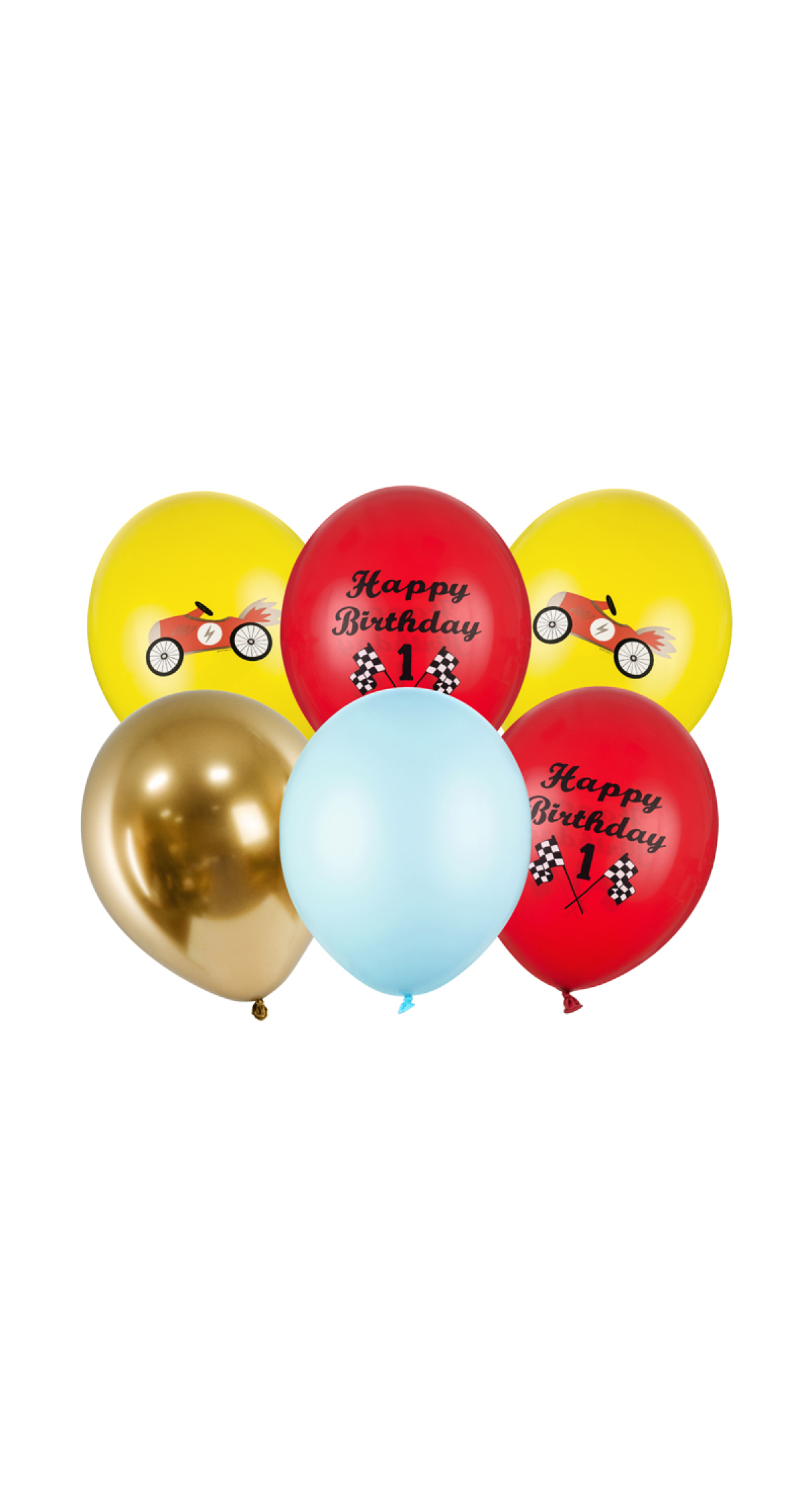 Balloons 30cm, Happy Birthday, Mix (1pkt / 6pc) - Image 2