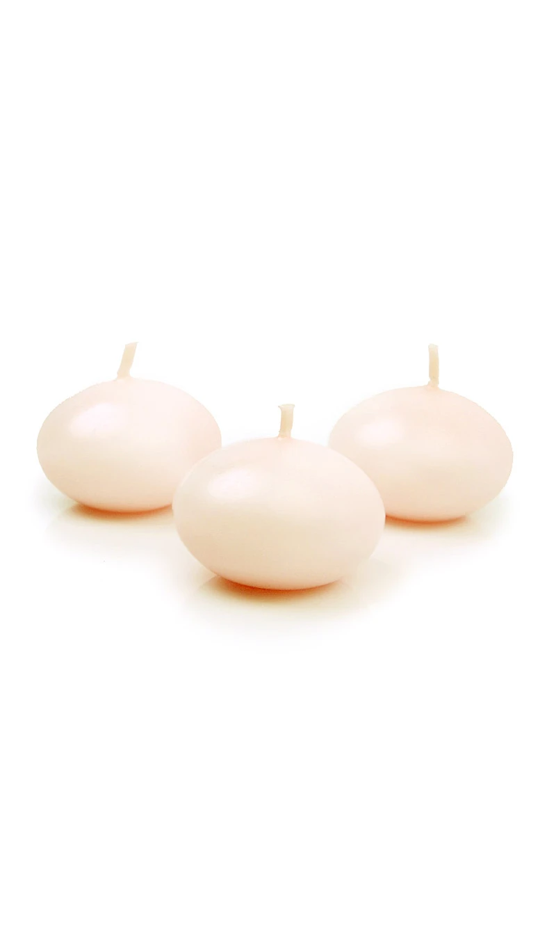 Floating Candle Disc Matt Cream 4cm - 1pc