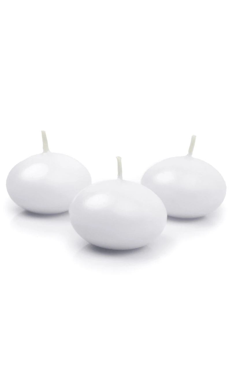 Floating Candle Disc Matt White 5cm -1pc