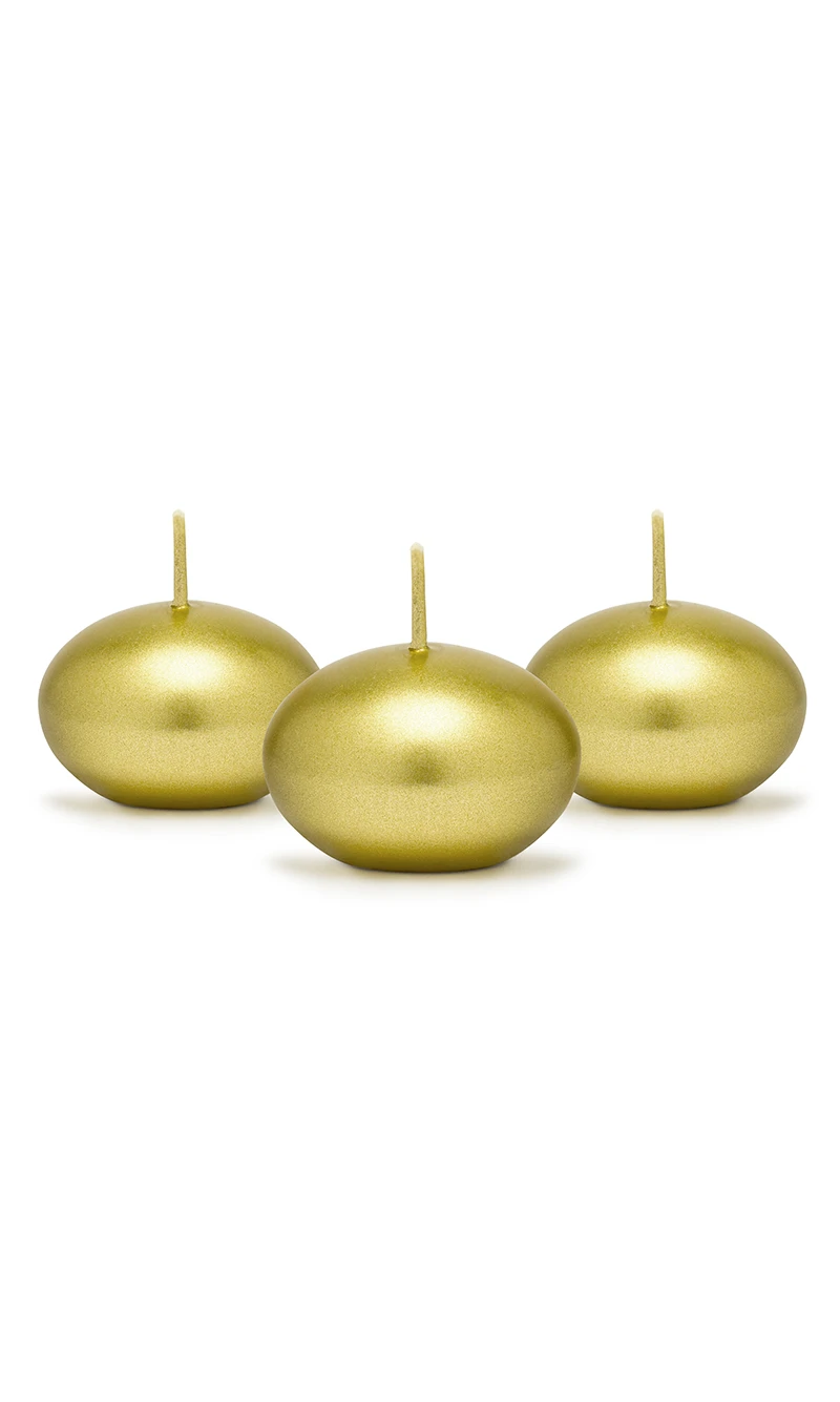 Floating Candle Disc Metallic Gold 4cm - 1pc