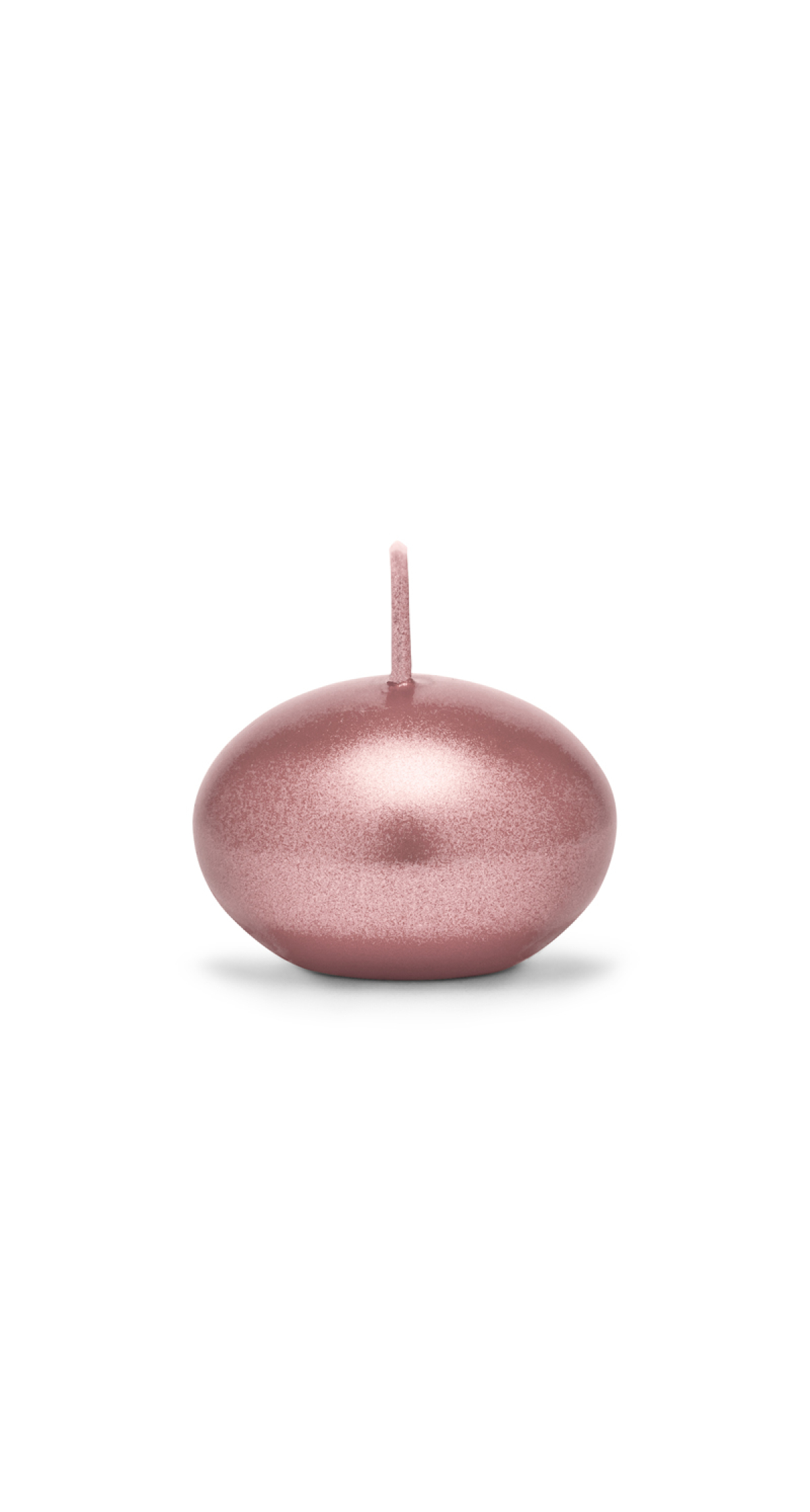 Floating Candle Disc Metallic Rose Gold 4cm - 1pc - Image 2