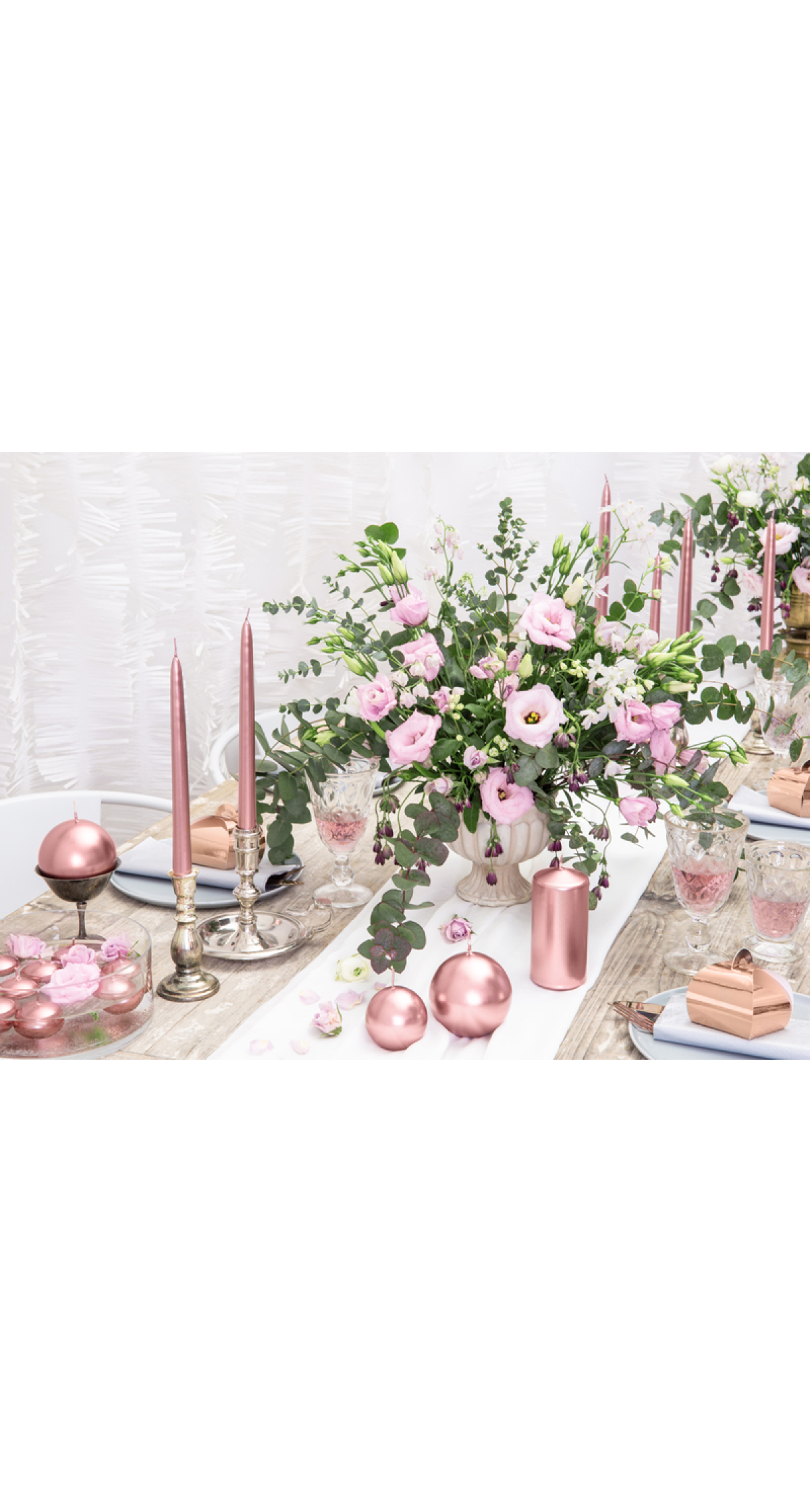 Floating Candle Disc Metallic Rose Gold 4cm - 1pc - Image 4